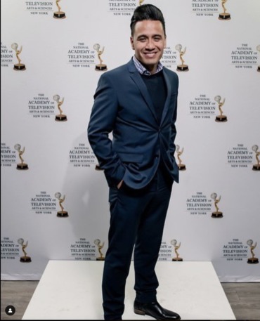 Fernando Garcia celebrating his recent NY Emmy as a Television Director and Producer